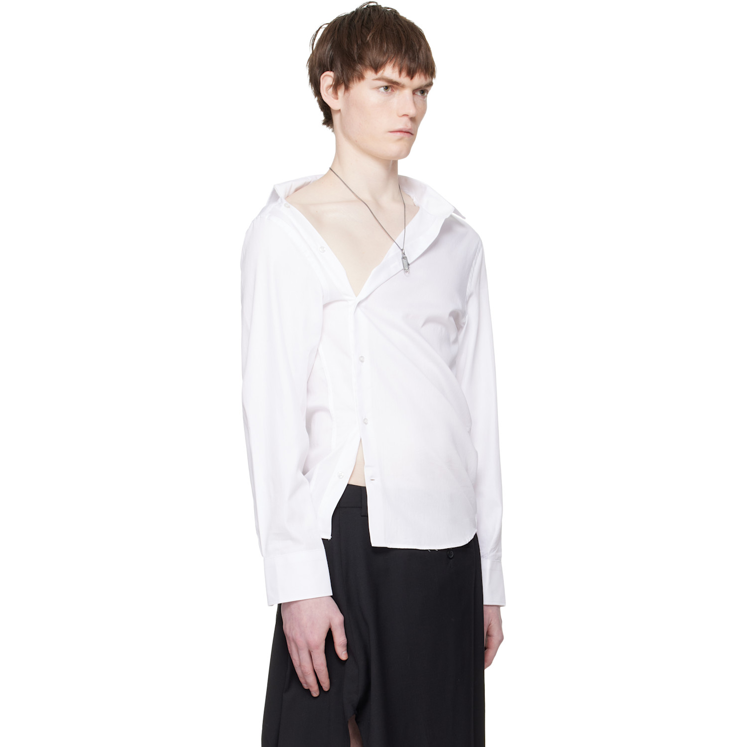  Hodakova White Asymmetric Shirt 