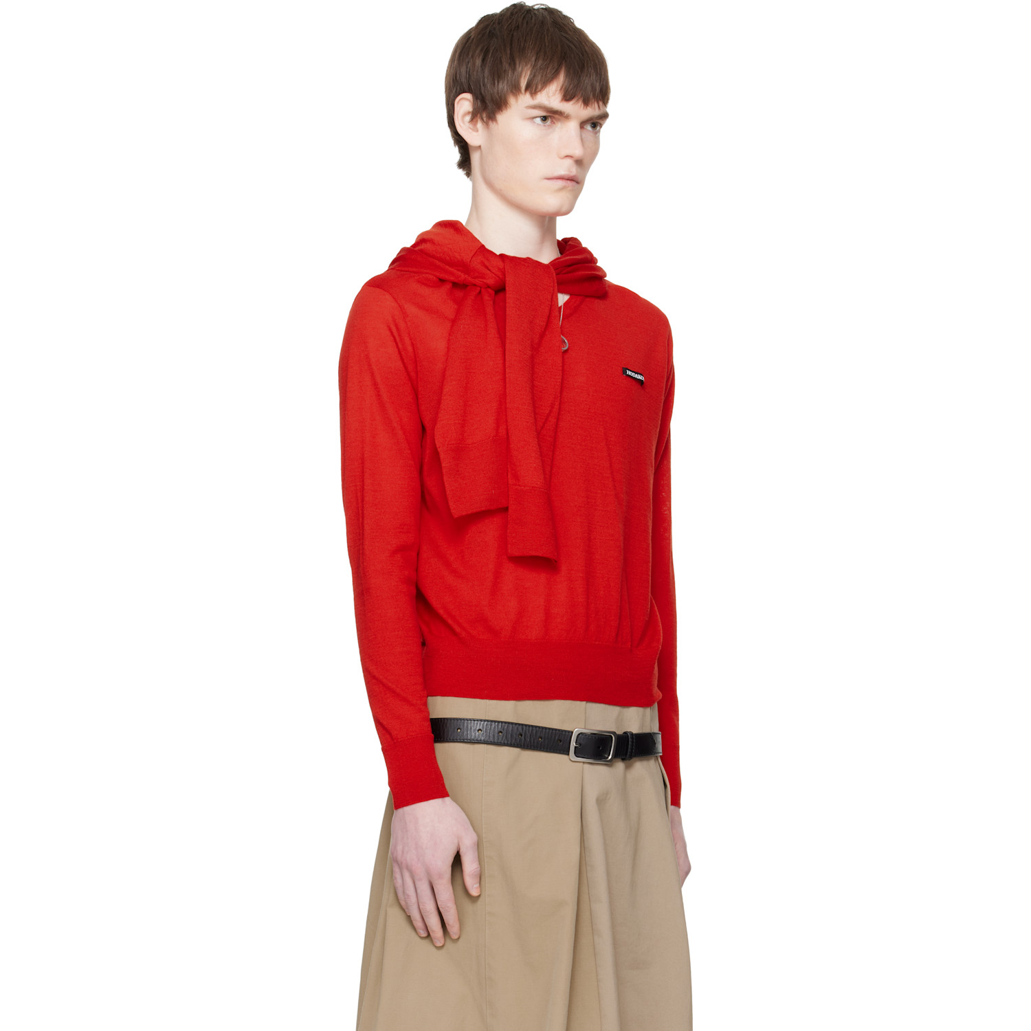  Hodakova Red Double Sleeve Sweater 