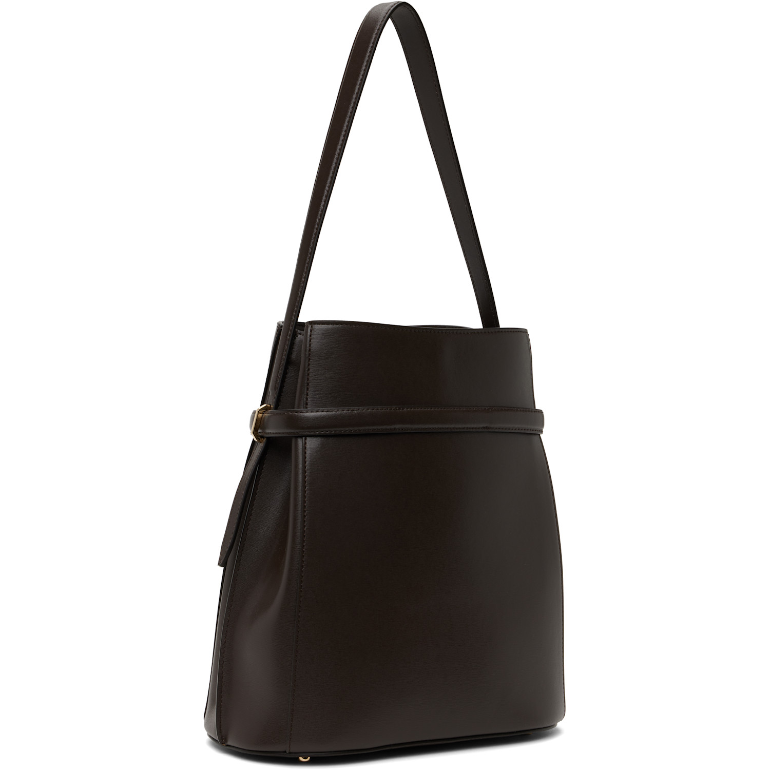  Toteme Brown Belted Leather Bucket Bag 