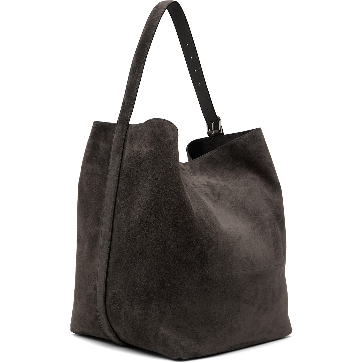  Toteme Gray Belted Suede Tote 