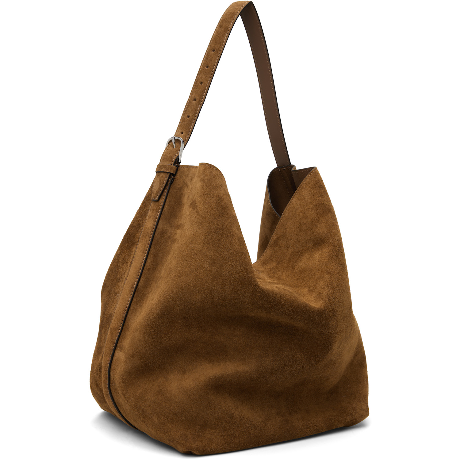  Toteme Tan Belted Suede Tote 