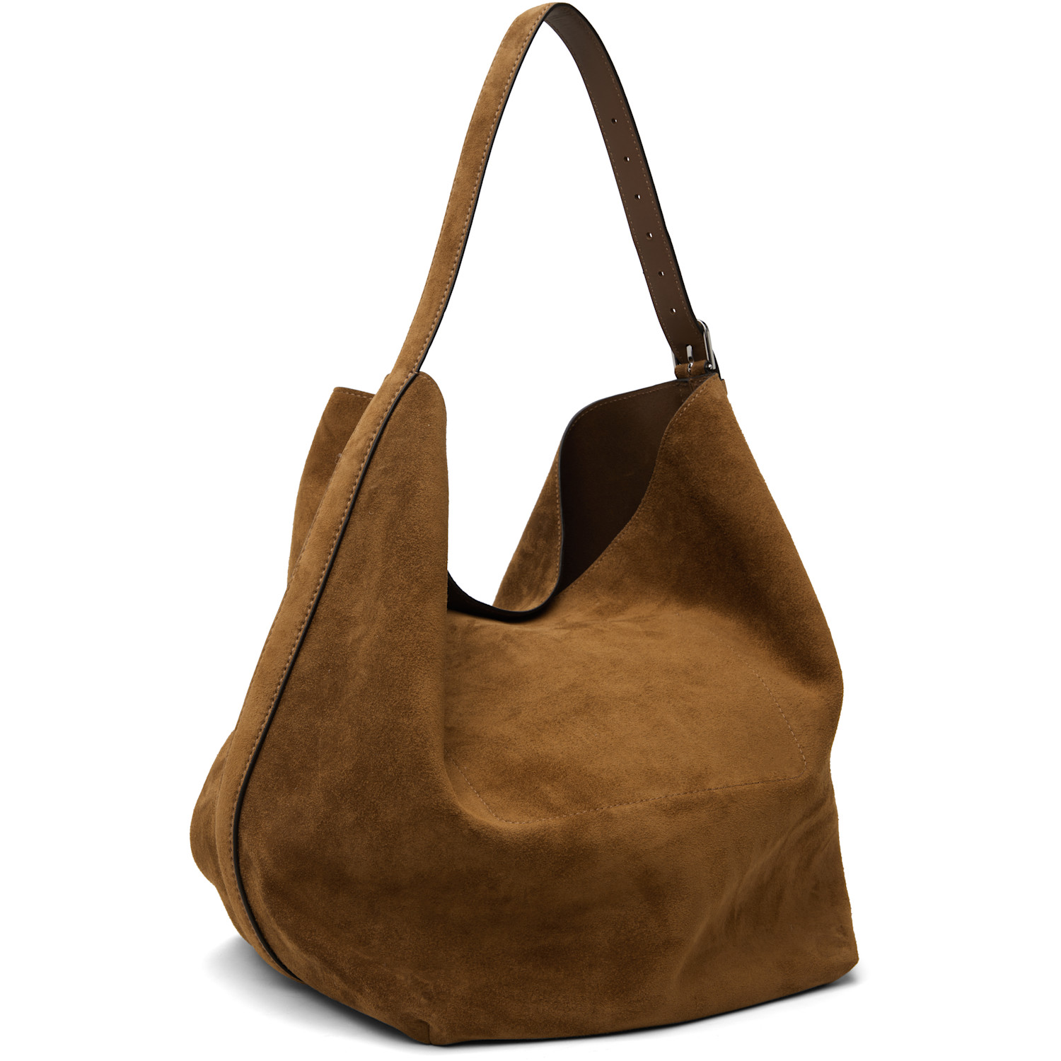  Toteme Tan Belted Suede Tote 