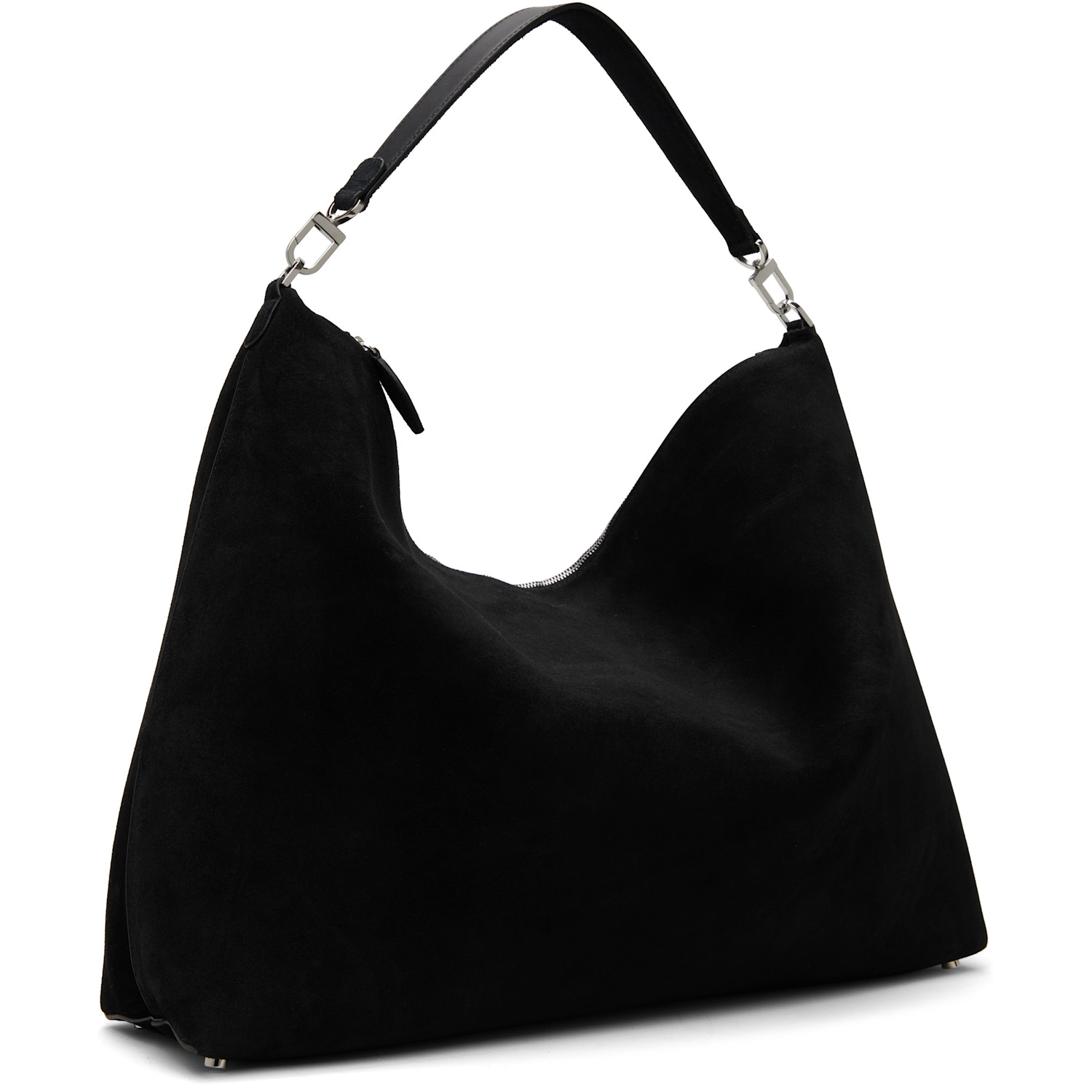  Toteme Black Bevel Suede Tote 