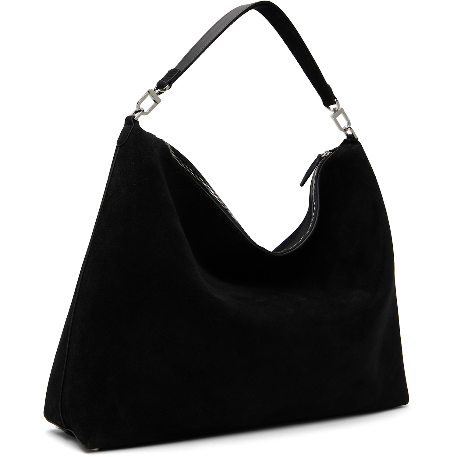  Toteme Black Bevel Suede Tote 