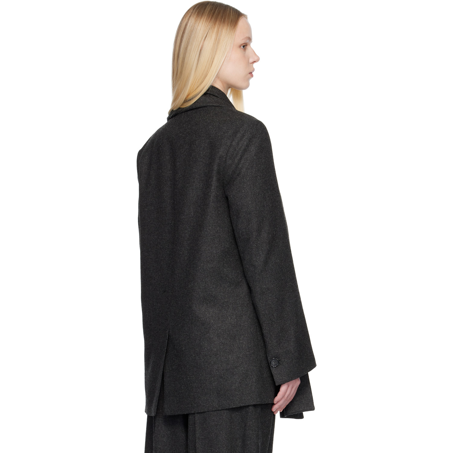  Toteme Gray Scarf Blazer 
