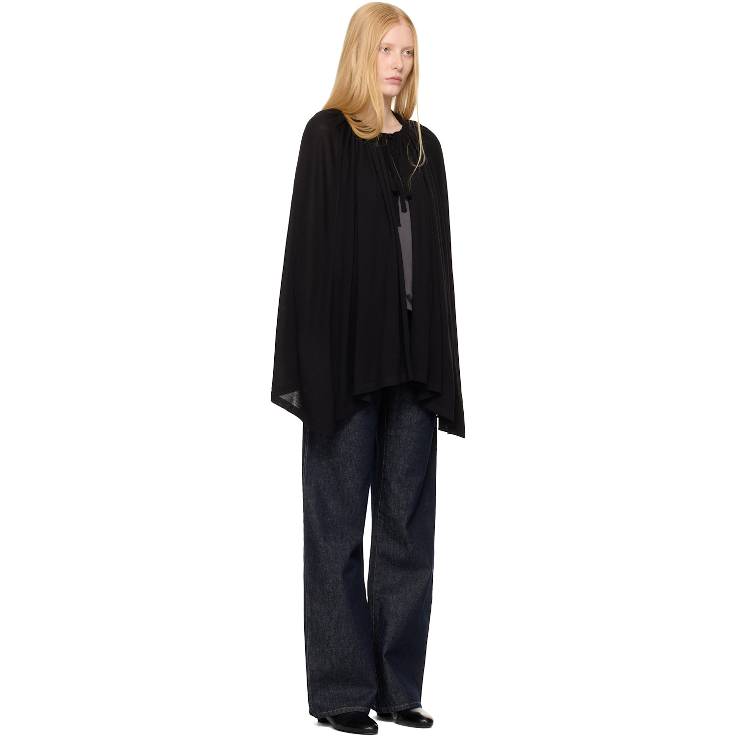 Toteme Black Drawstring Cape 