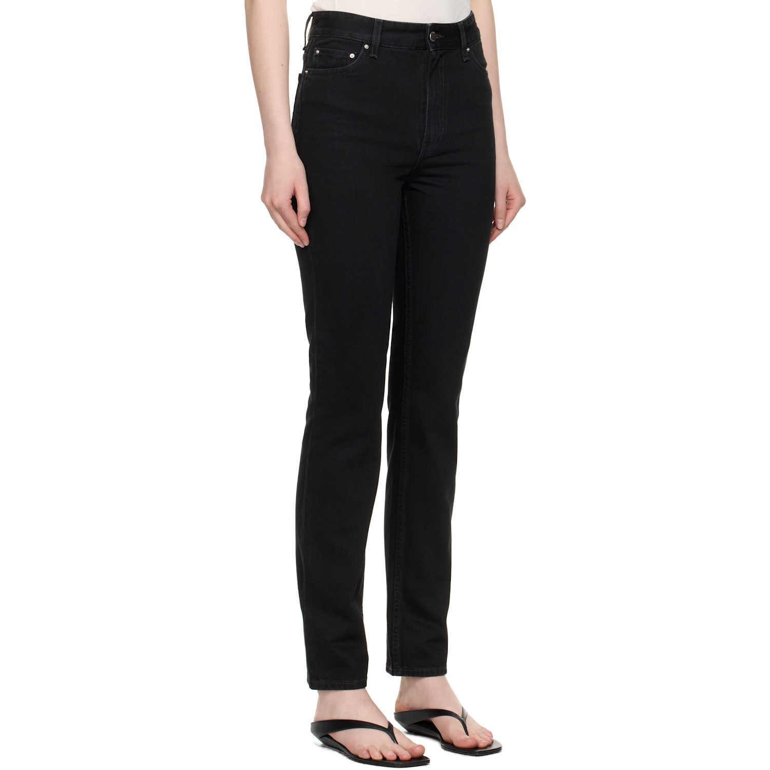  Toteme Black High Slim Jeans 