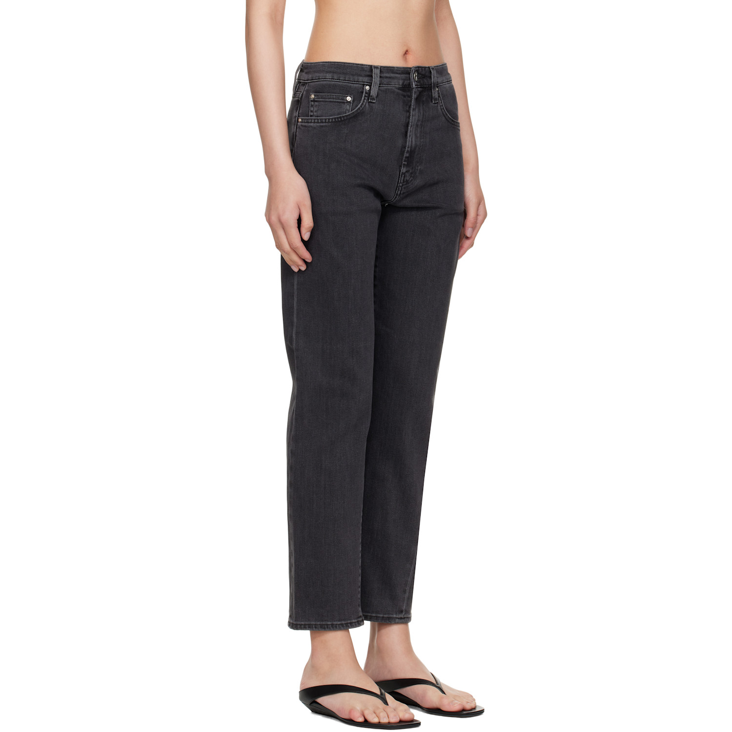  Toteme Gray Twisted Seam Jeans 