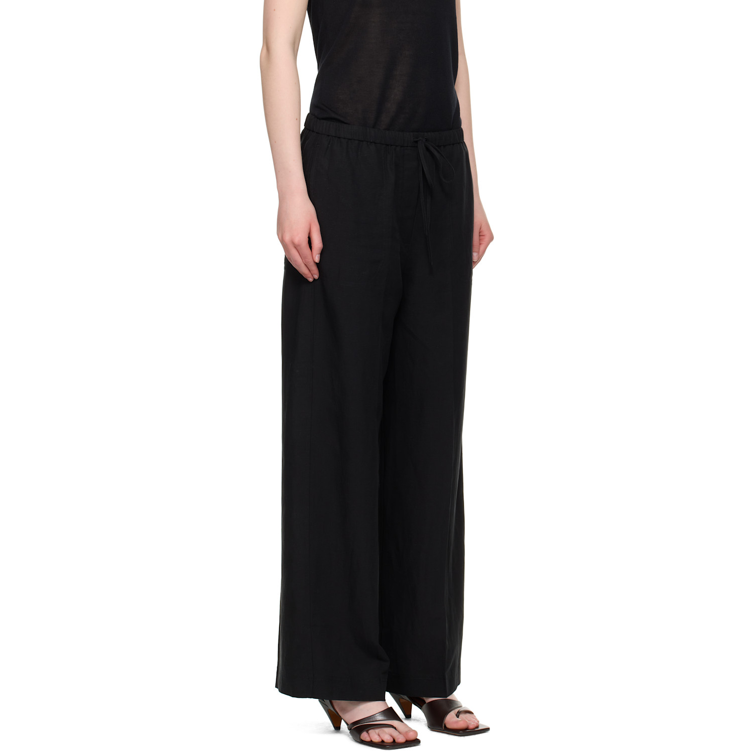  Toteme Black Fluid Drawstring Lounge Pants 