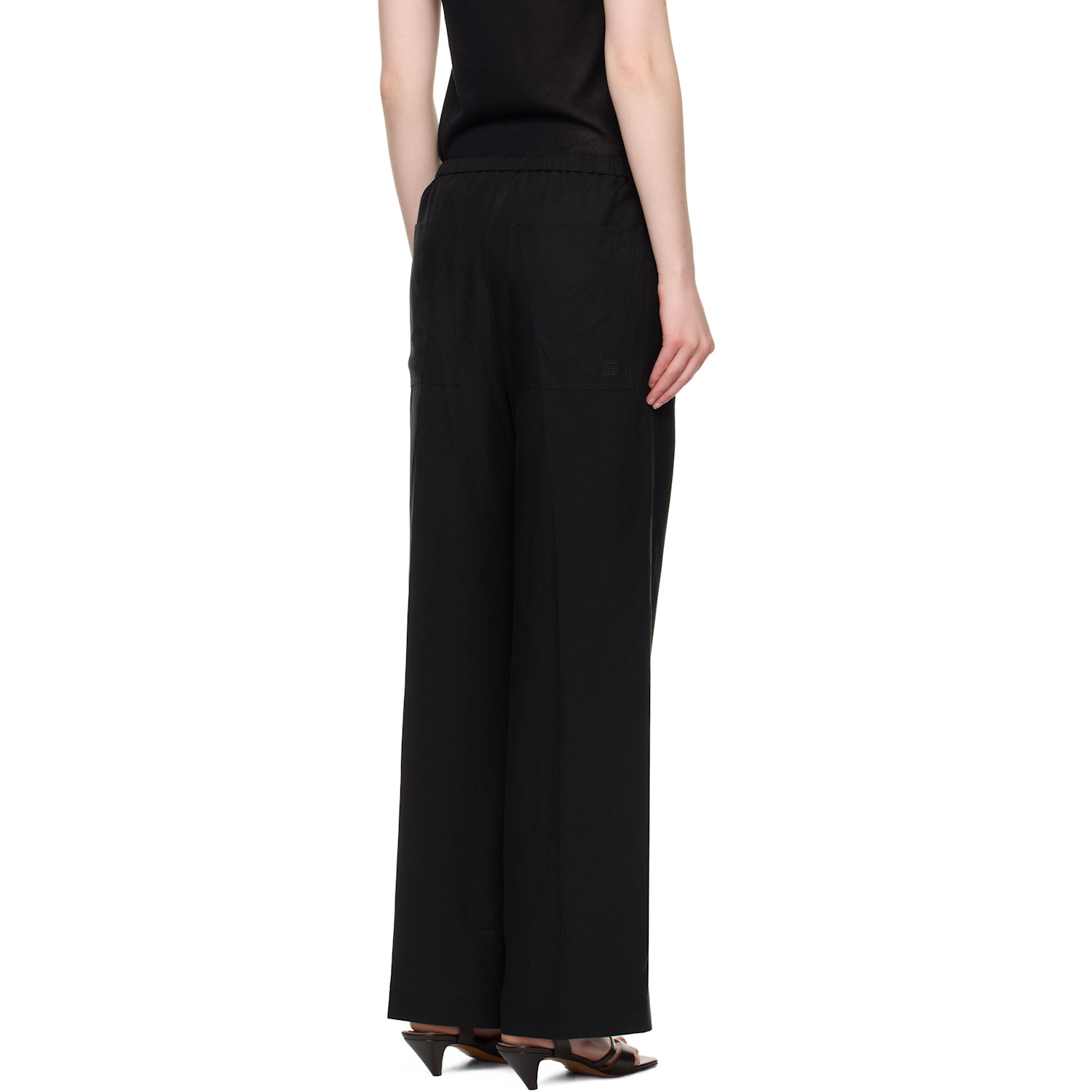  Toteme Black Fluid Drawstring Lounge Pants 