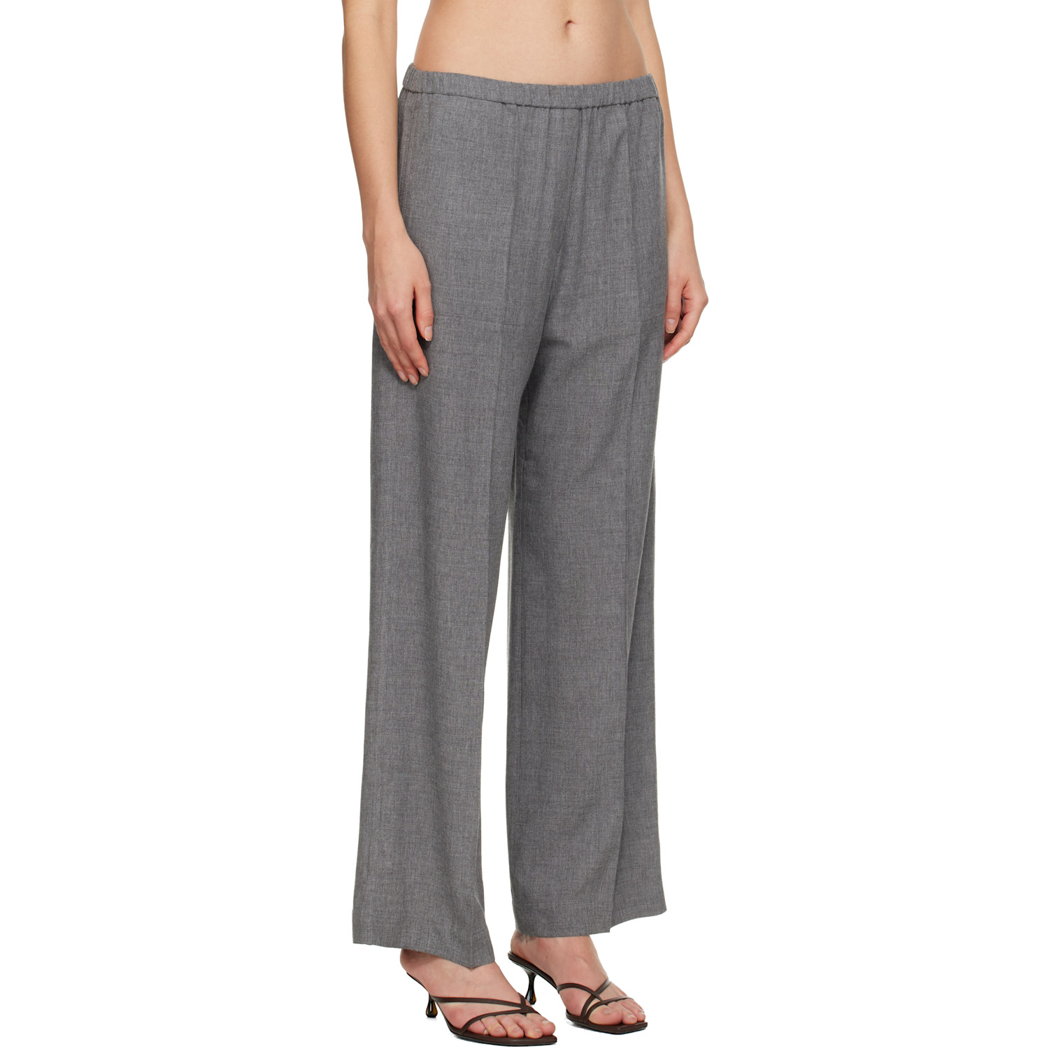  Toteme Gray Fluid Winter Trousers 