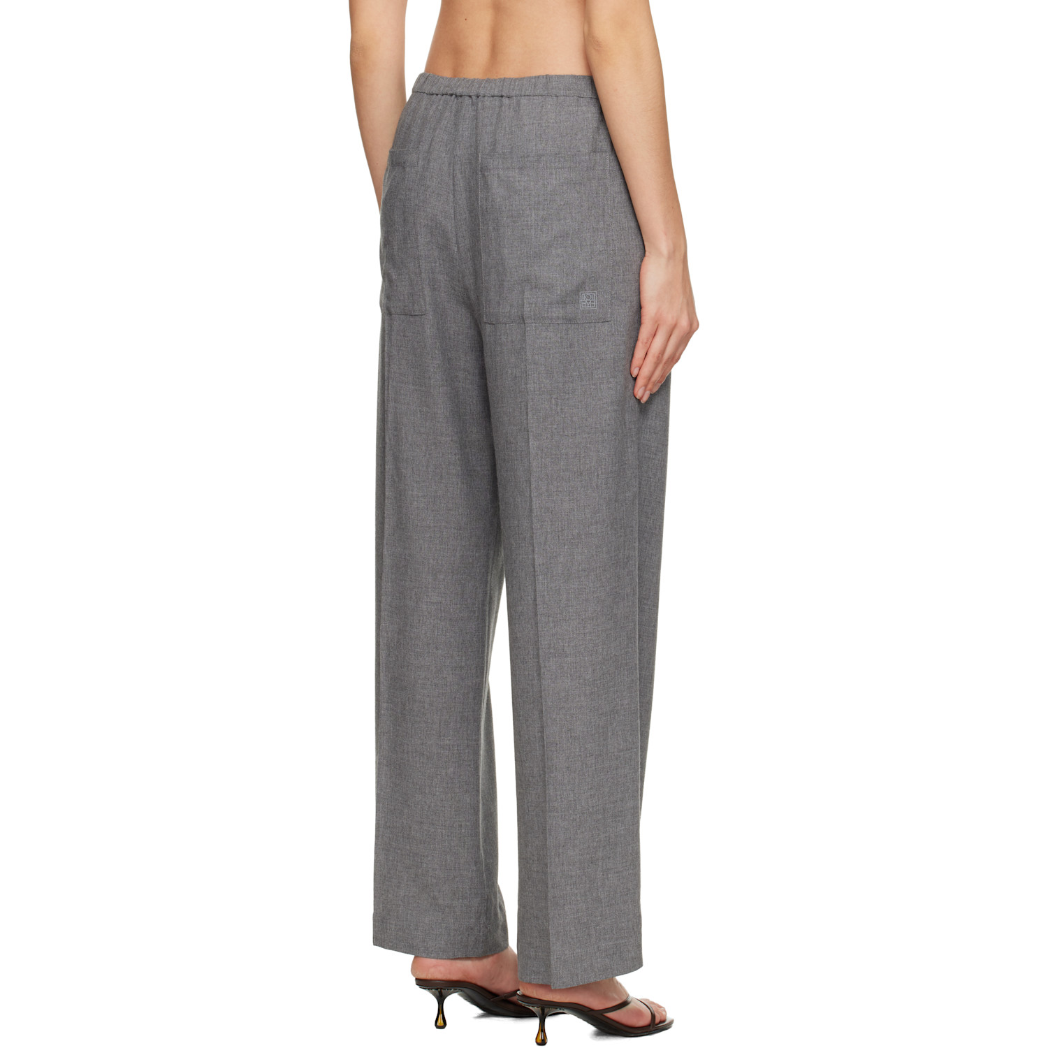  Toteme Gray Fluid Winter Trousers 