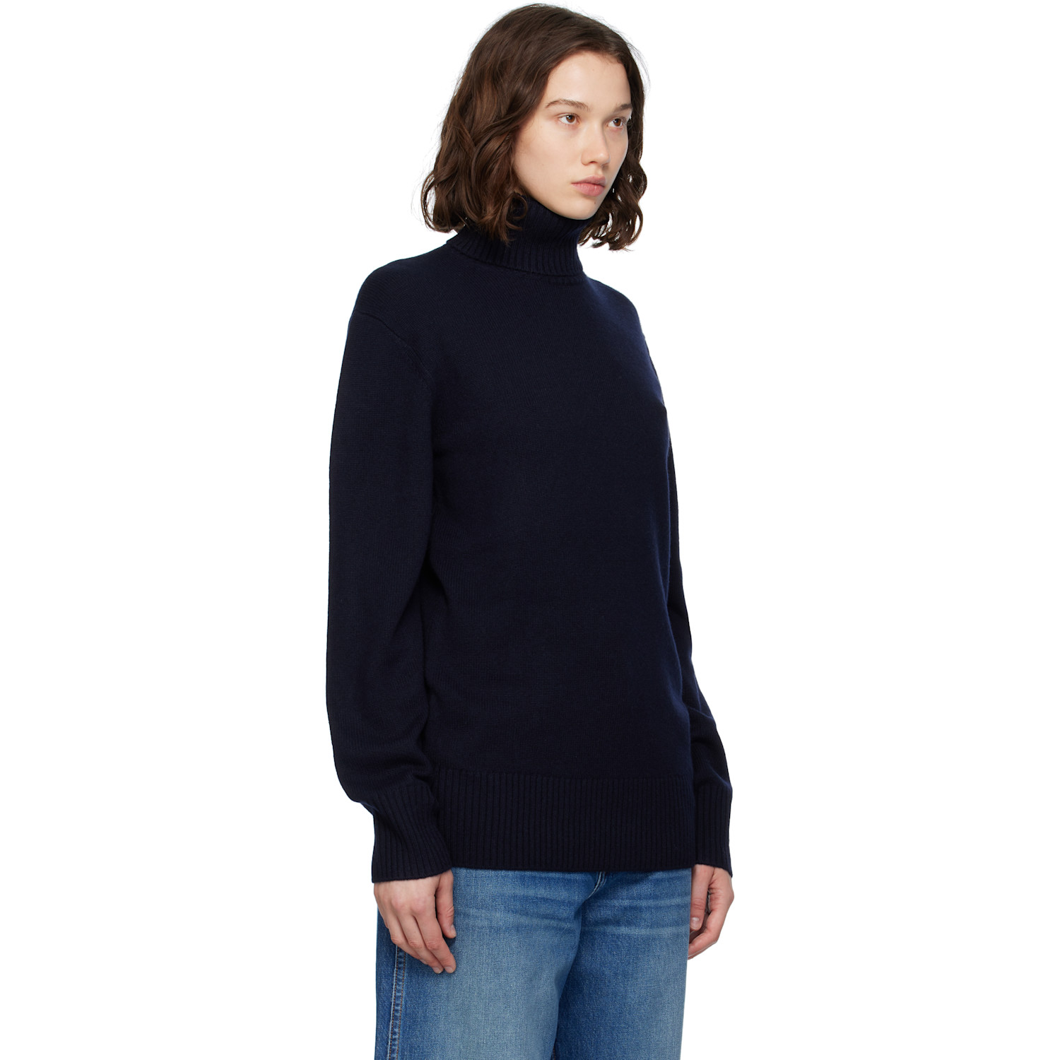  Toteme Navy Cashmere Turtleneck 