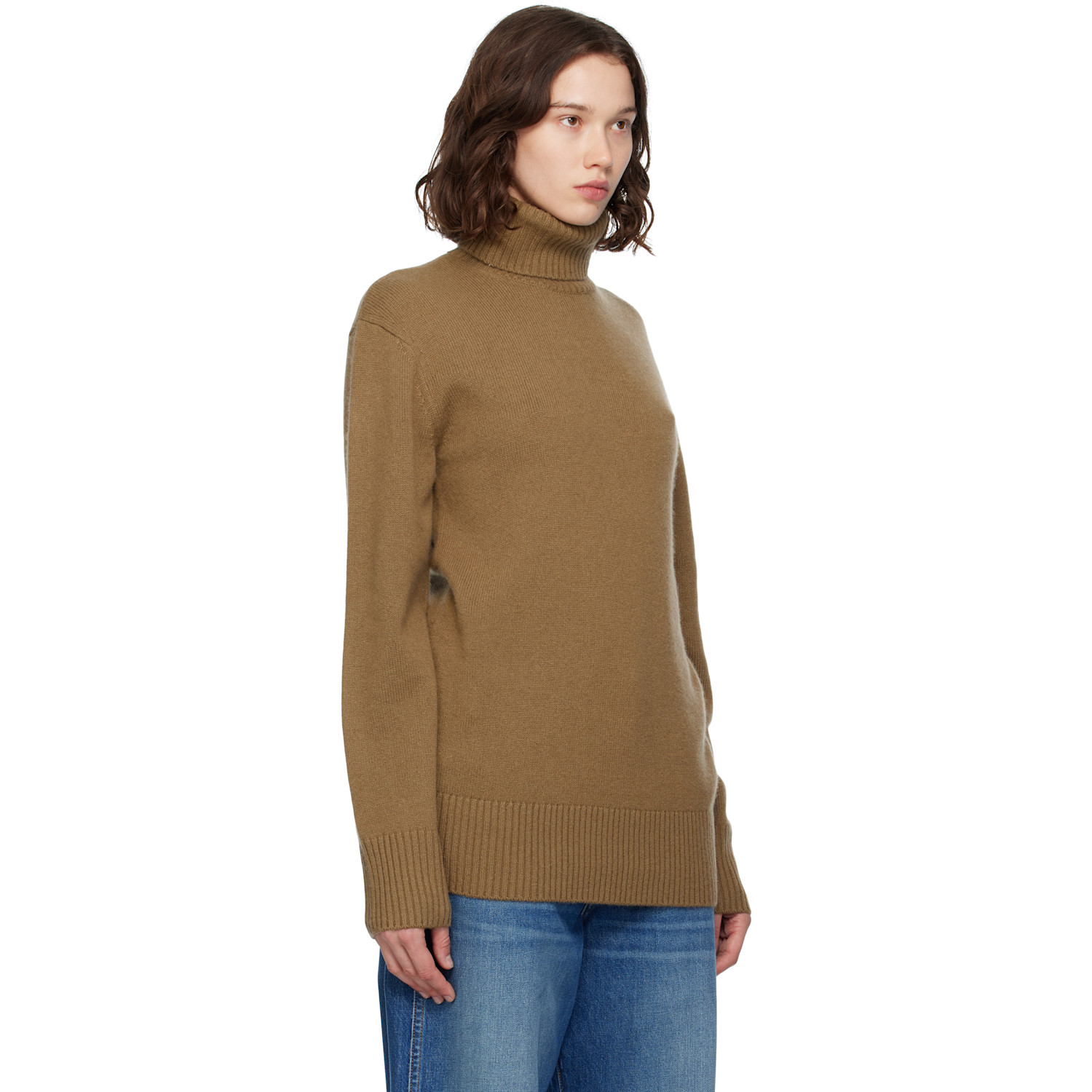  Toteme Brown Cashmere Turtleneck 