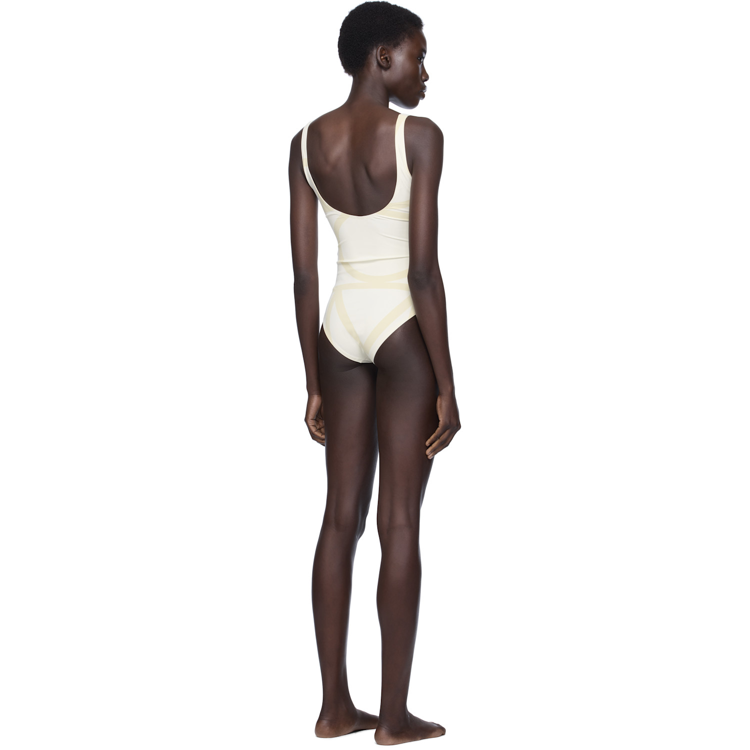  Toteme Beige Monogram Swimsuit 