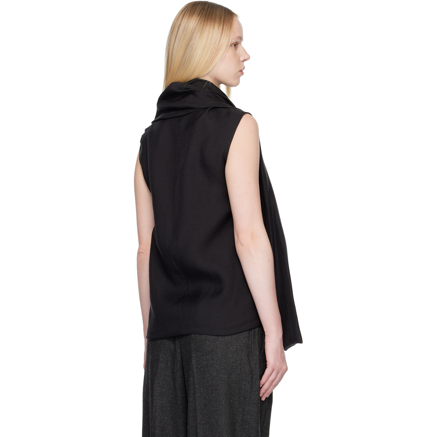  Toteme Black Scarf Blouse 