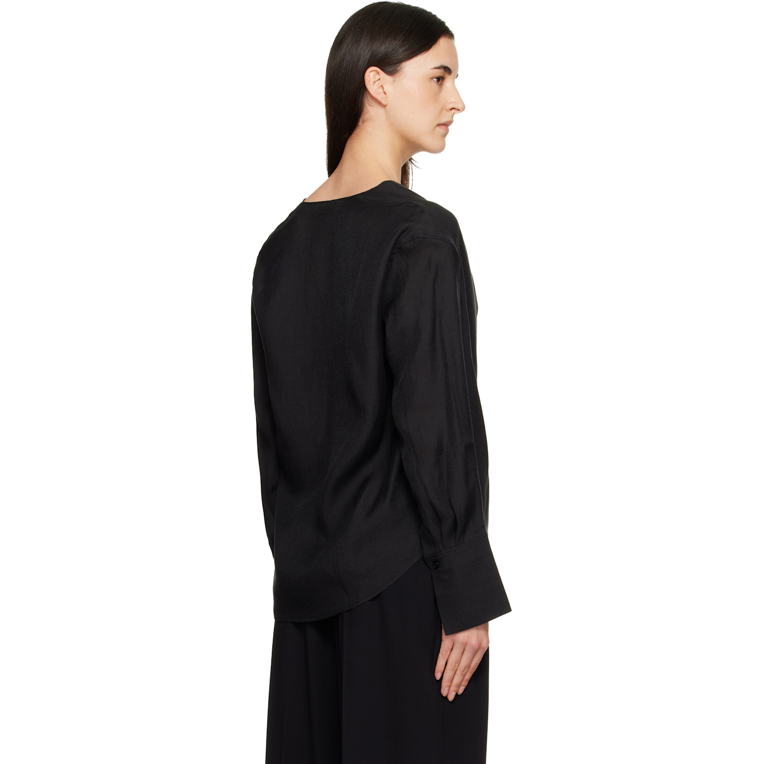  Toteme Black Cowl Blouse 