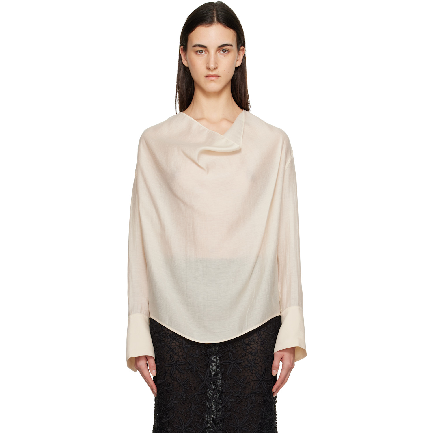 TOTEME Off-White Cowl Blouse