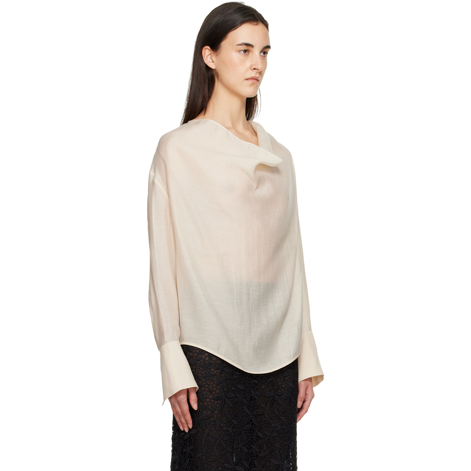  Toteme Off-white Cowl Blouse 