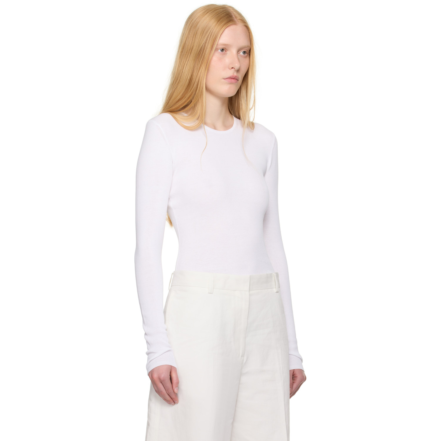  Toteme White Compact Cotton T-shirt 
