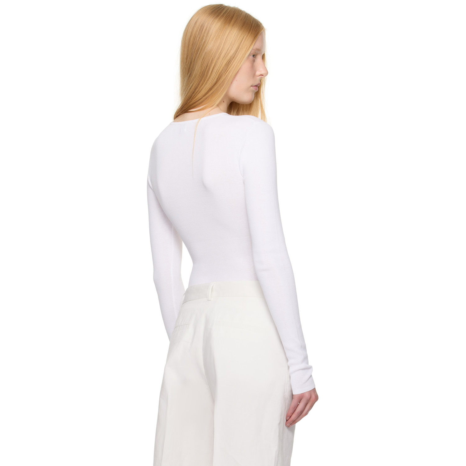  Toteme White Compact Cotton T-shirt 