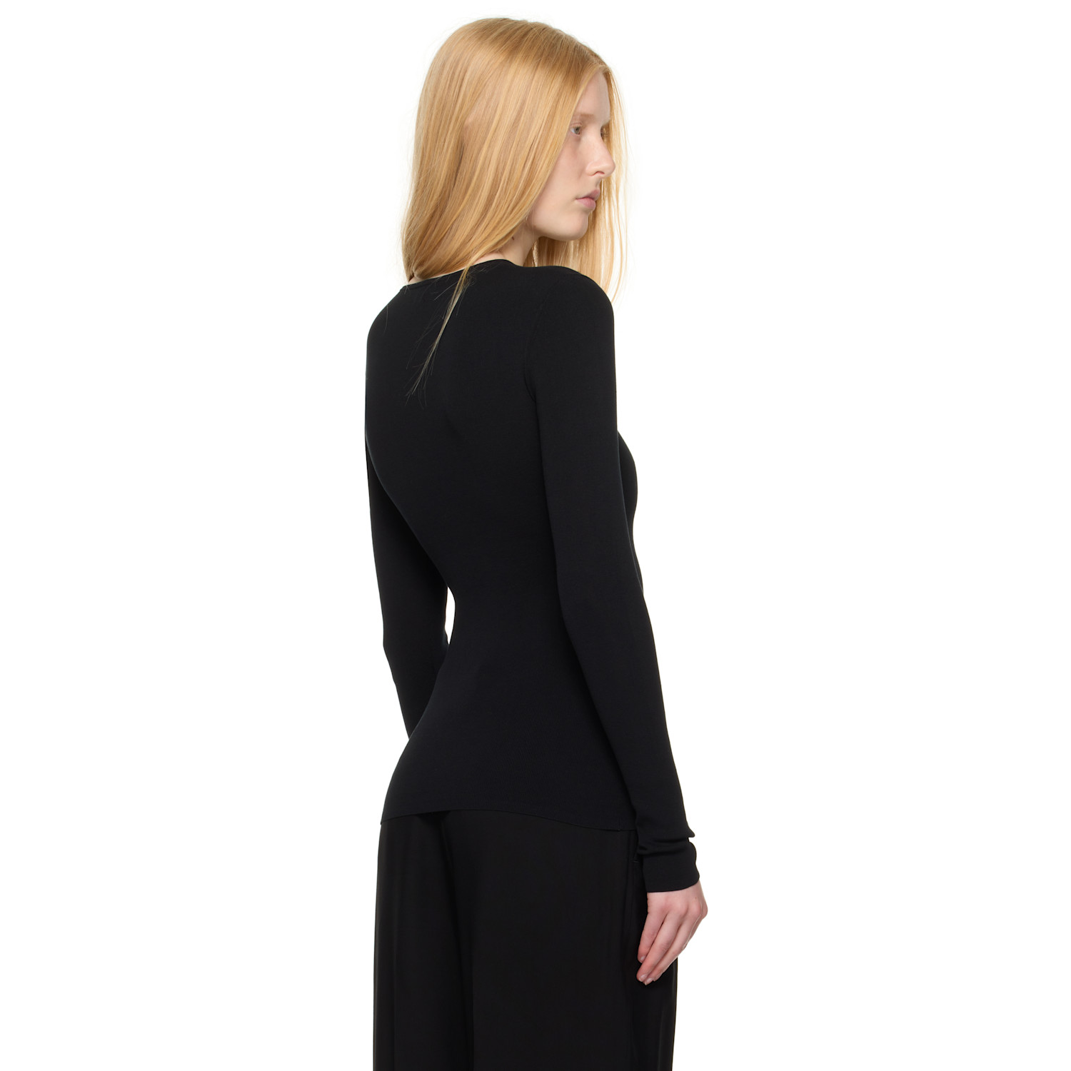  Toteme Black Compact Cotton T-shirt 