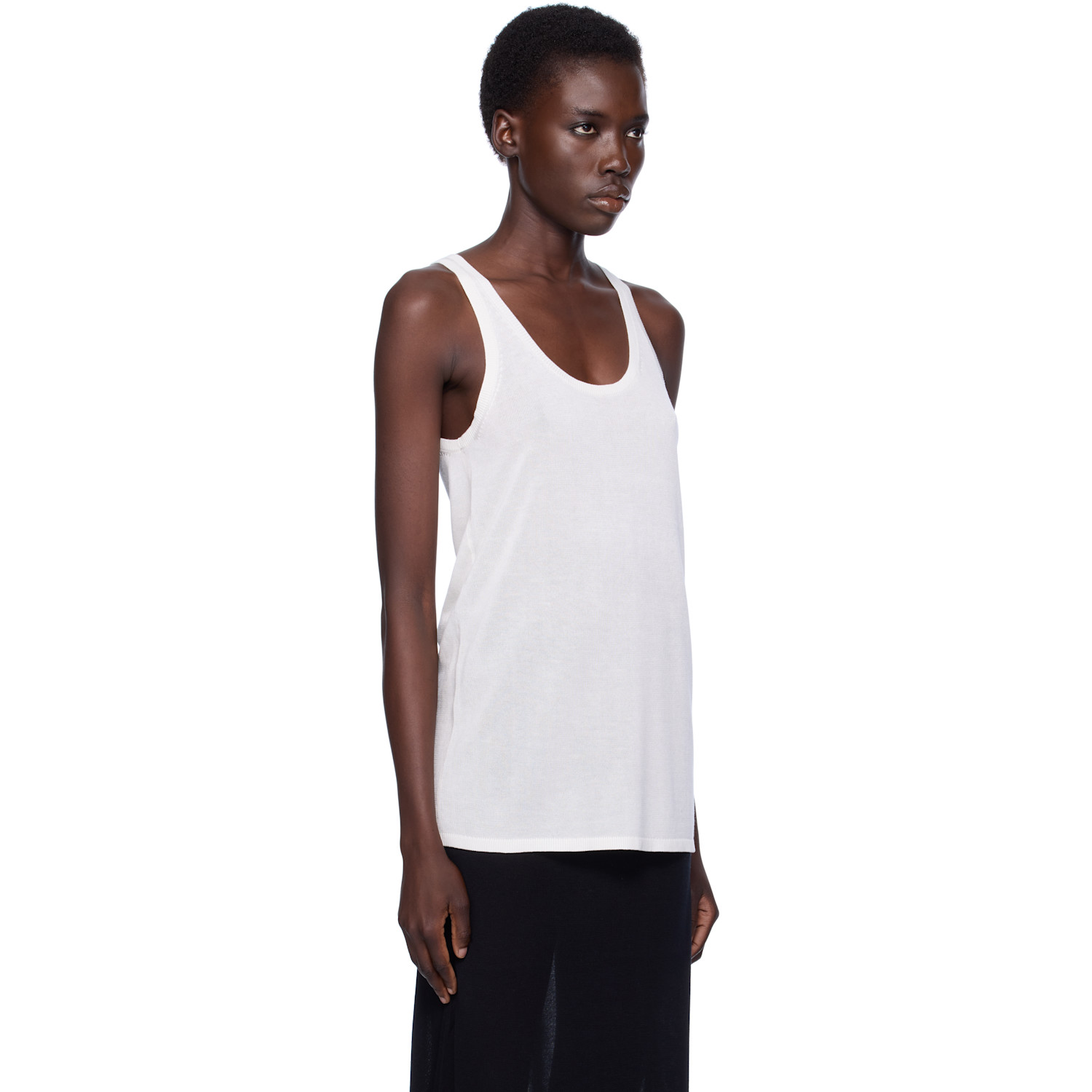  Toteme White Knit Tank Top 