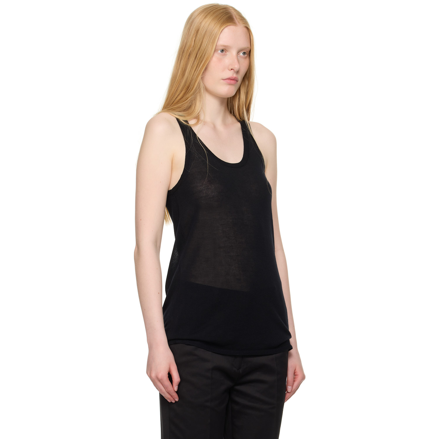  Toteme Black Knit Tank Top 
