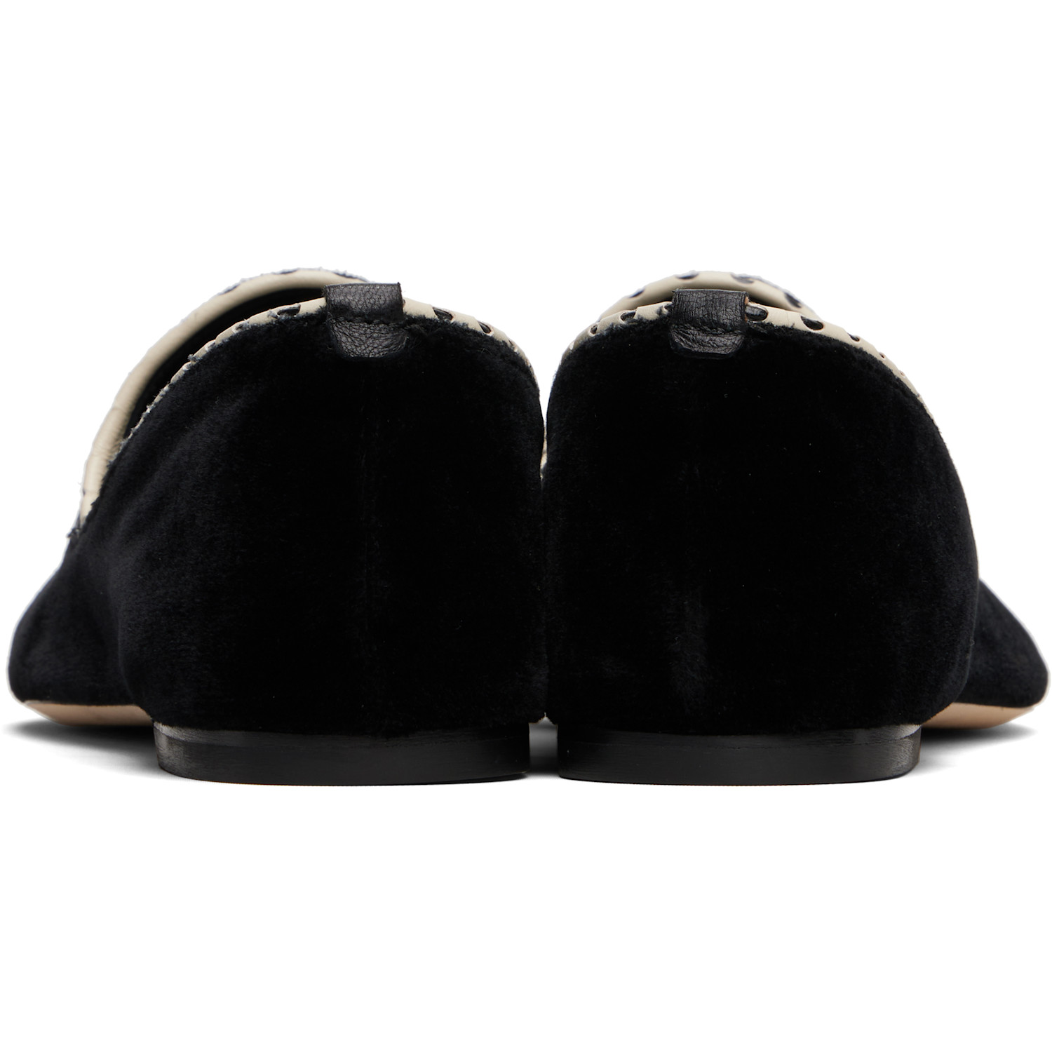  Toteme Black Velvet Venetian Slippers 