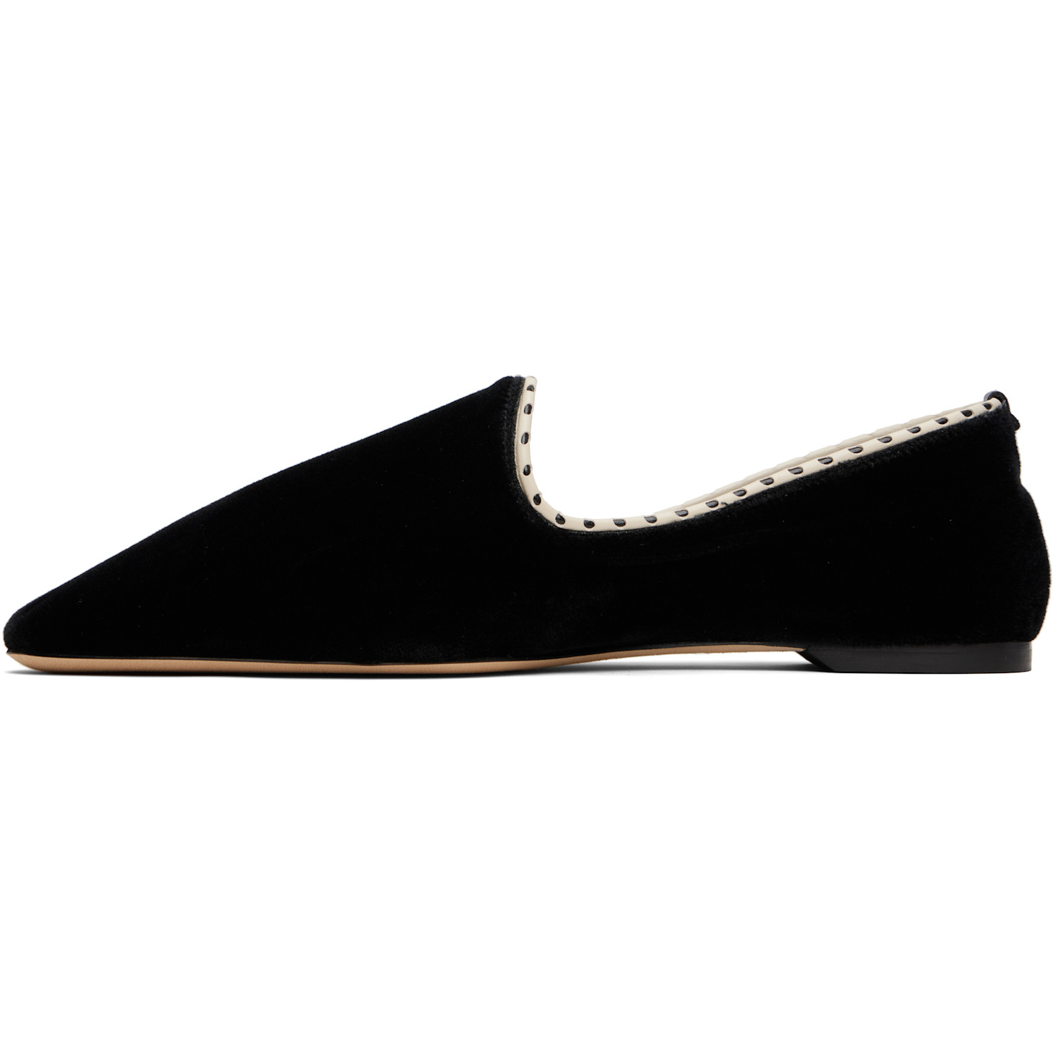 Toteme Black Velvet Venetian Slippers 