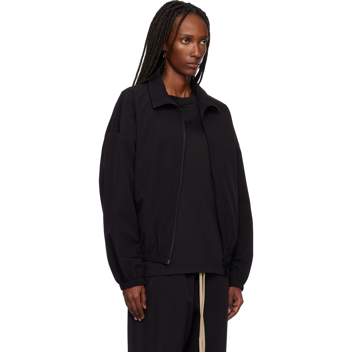  Fear Of God Black Nylon Track Jacket 