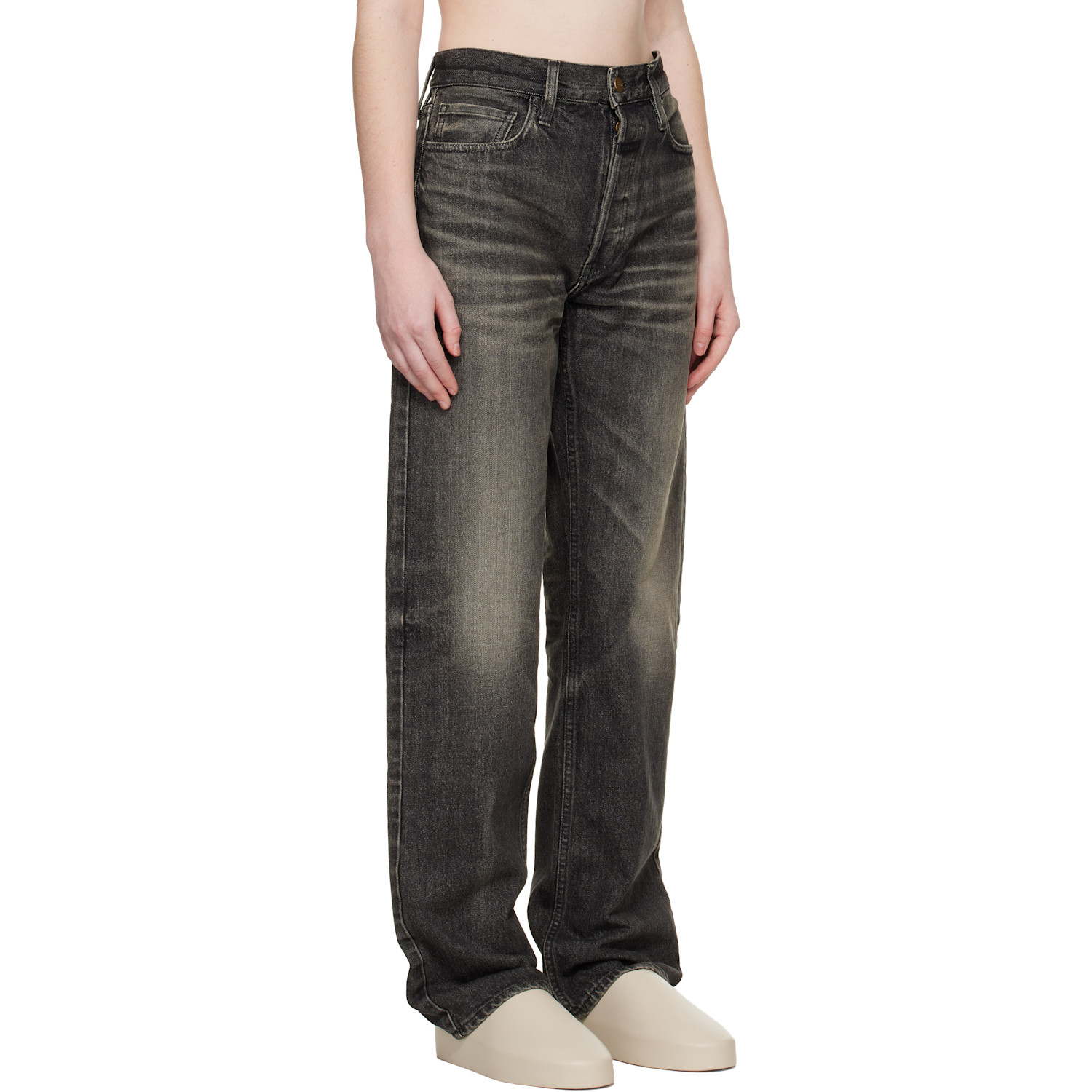  Fear Of God Black Straight 5 Pocket Jeans 