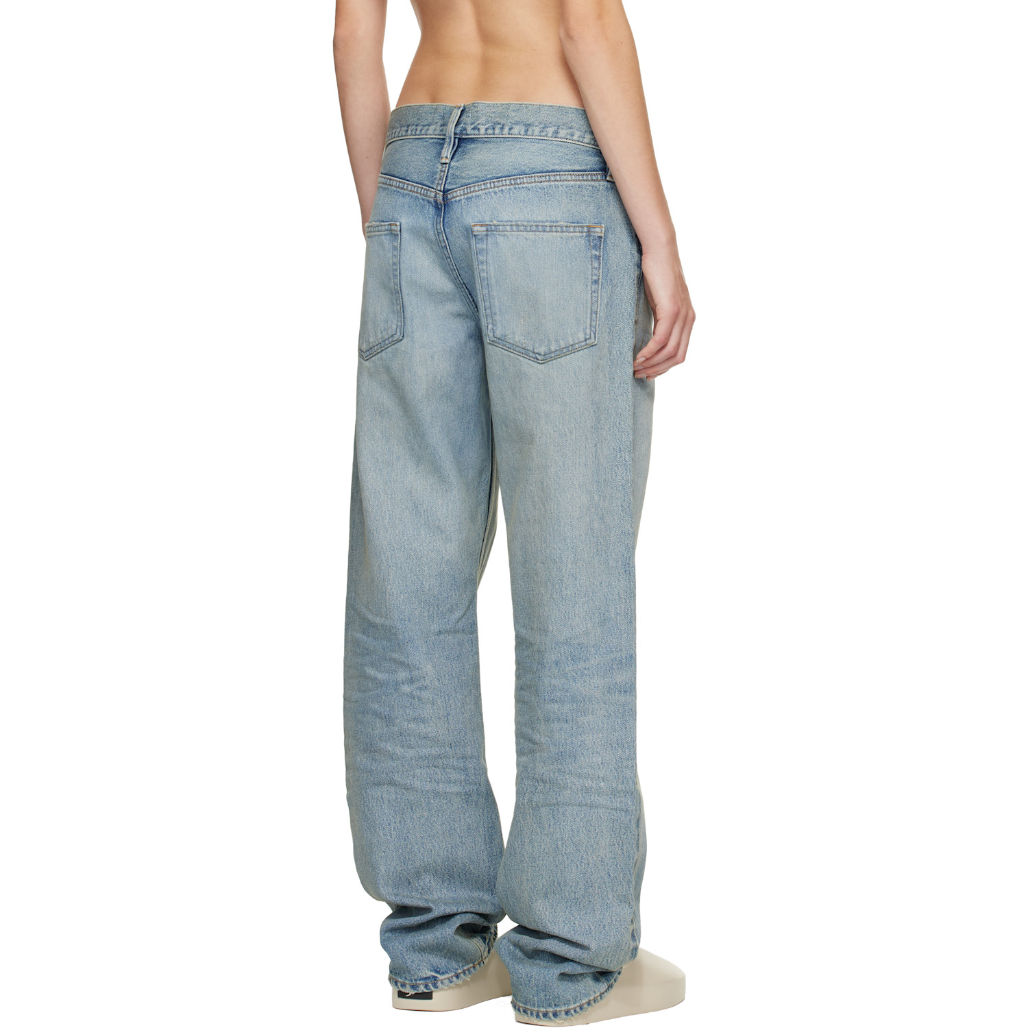  Fear Of God Blue Logo Patch Jeans 