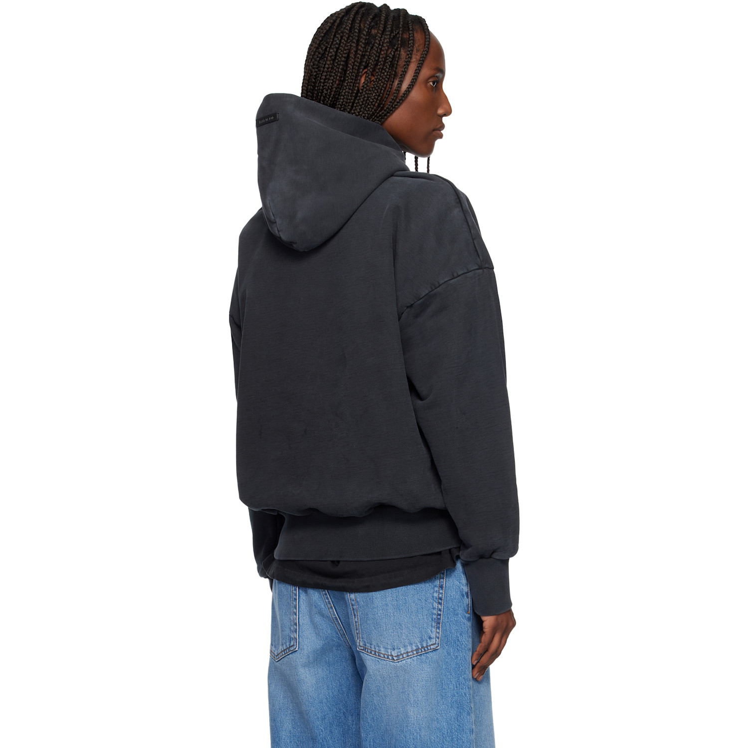  Fear Of God Black Washed Hoodie 