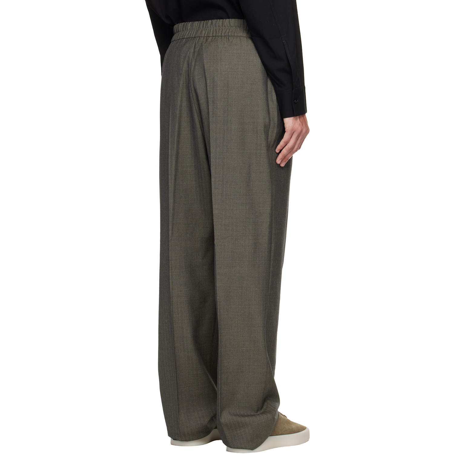  Fear Of God Gray Virgin Wool Drawstring Straight Trousers 