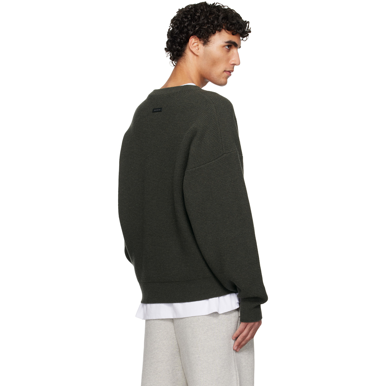  Fear Of God Khaki Racked Rib Crewneck Sweater 