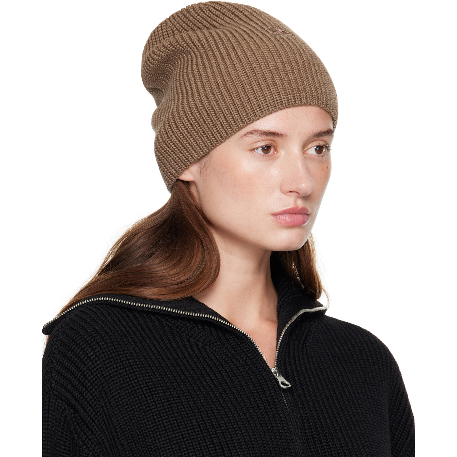  Courrèges Taupe Ac Light Wool Beanie 