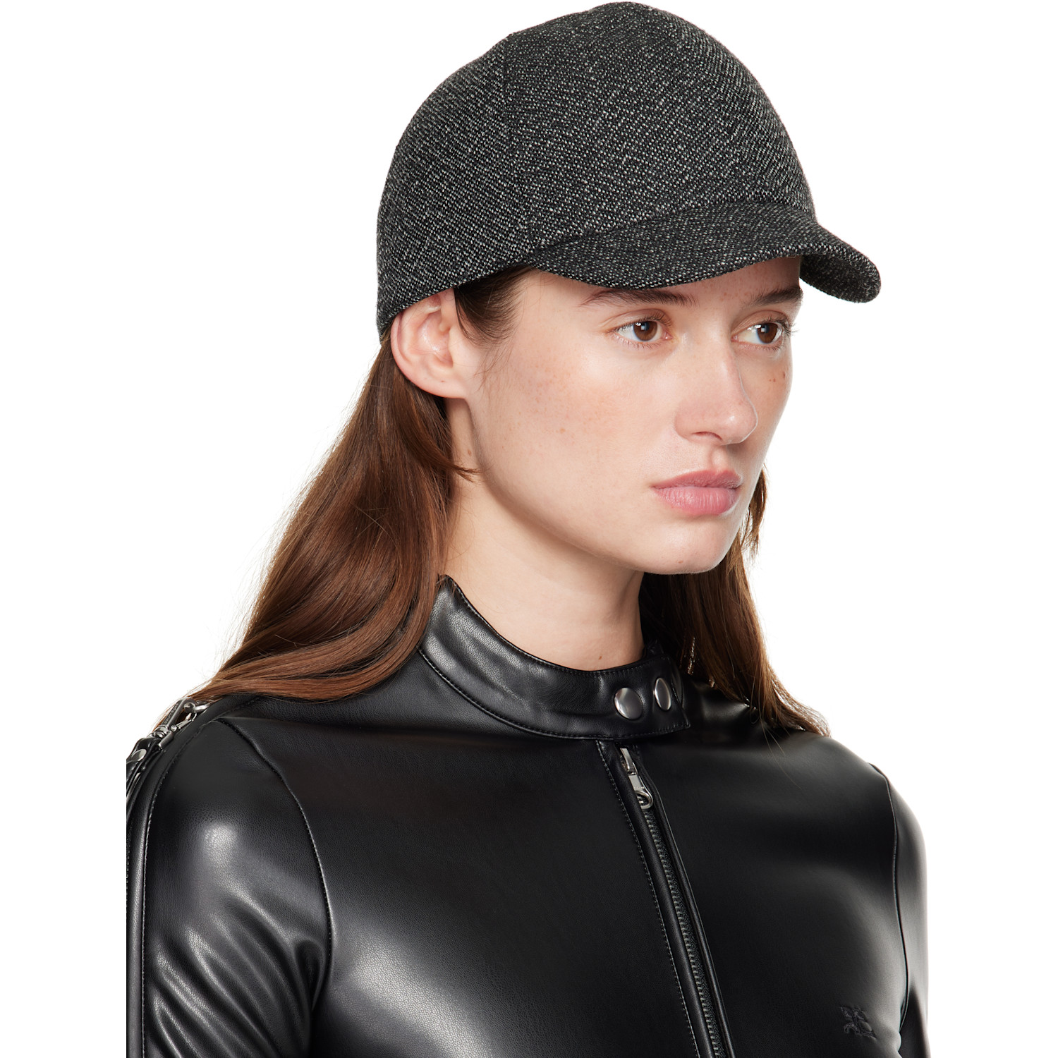  Courrèges Gray Caviar Wool Cap 