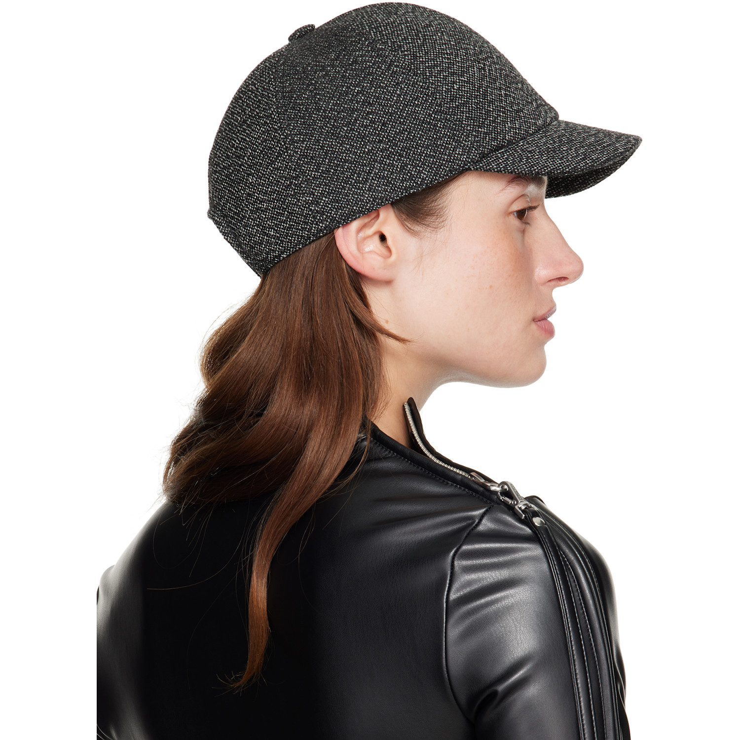  Courrèges Gray Caviar Wool Cap 