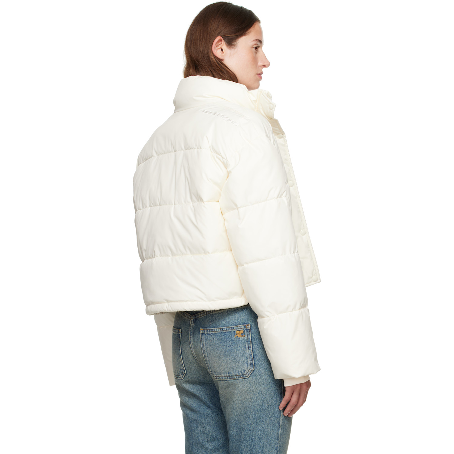  Courrèges Off-white Cropped Puffer Jacket 