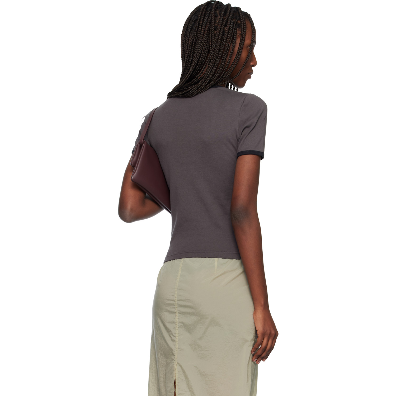  Courrèges Gray Signature Contrast T-shirt 