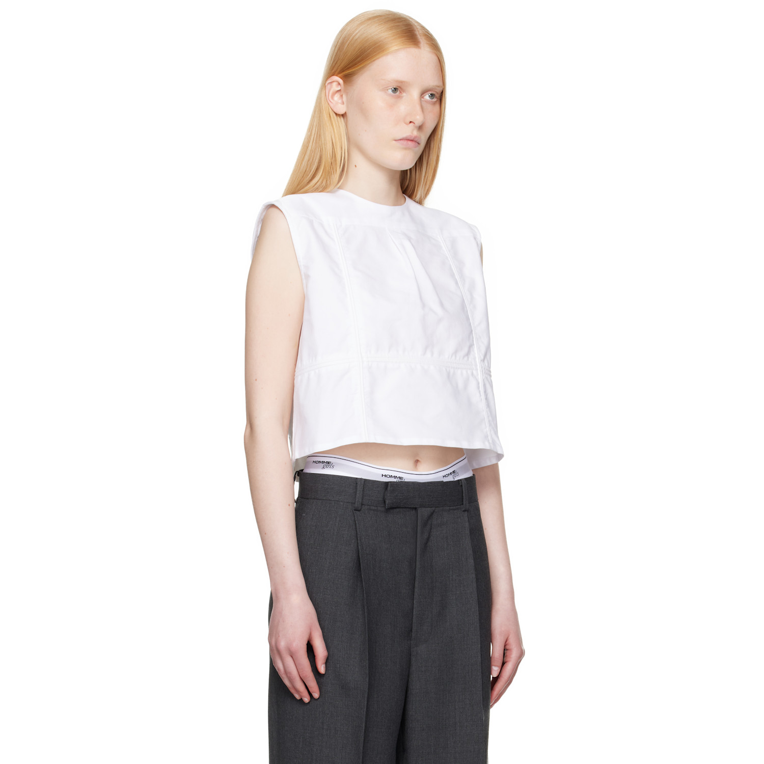  Hommegirls White Shell Top 