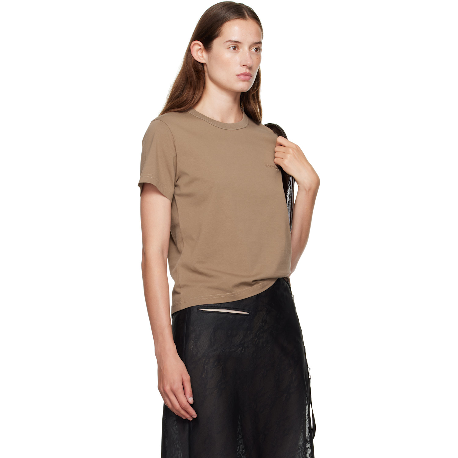 Courrèges Tan Embroidered T-shirt 