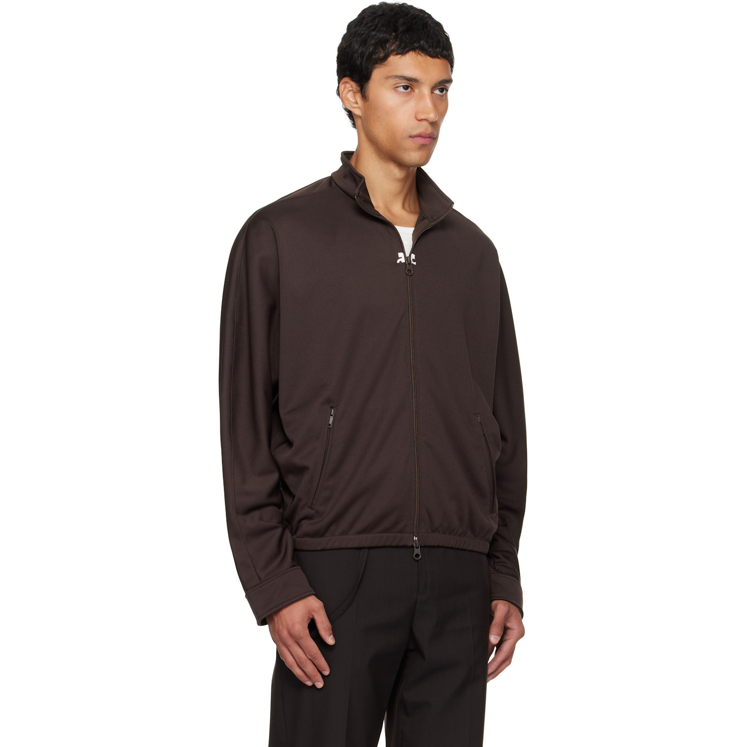  Courrèges Brown Interlock Tracksuit Jacket 