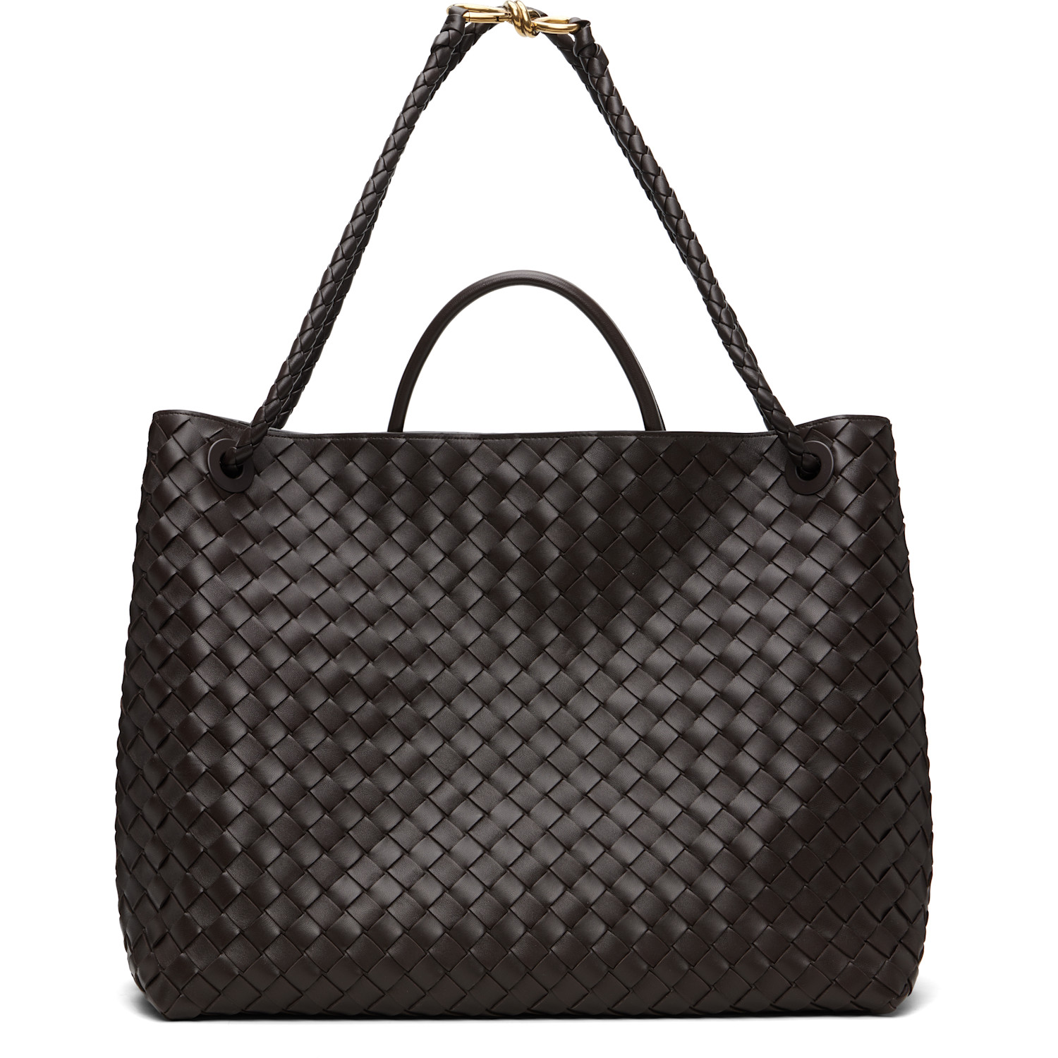 Bottega Veneta Brown Large Andiamo Bag