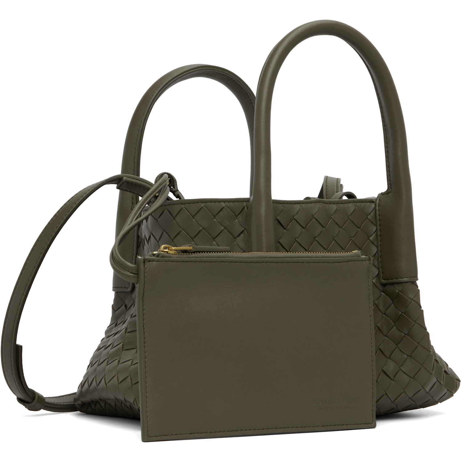  Bottega Veneta Khaki Small Pinacoteca Bag 