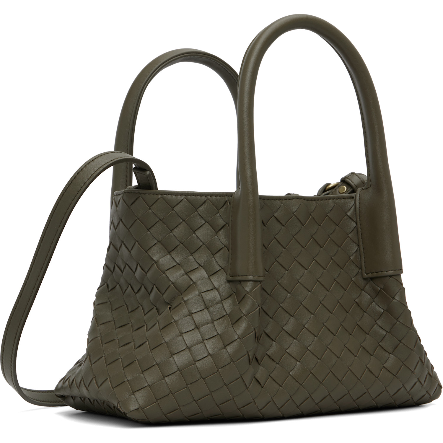  Bottega Veneta Khaki Small Pinacoteca Bag 