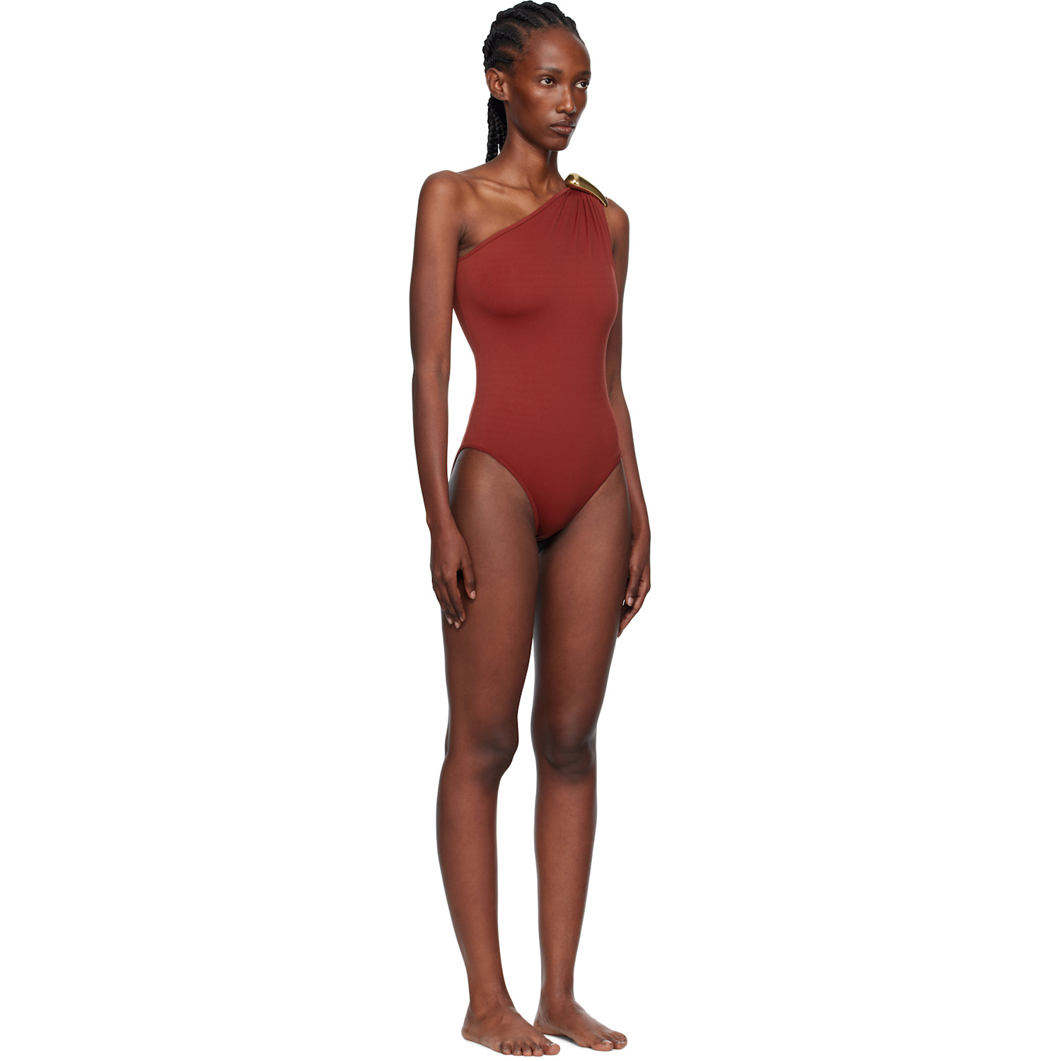  Bottega Veneta Red Stretch Nylon Swimsuit 