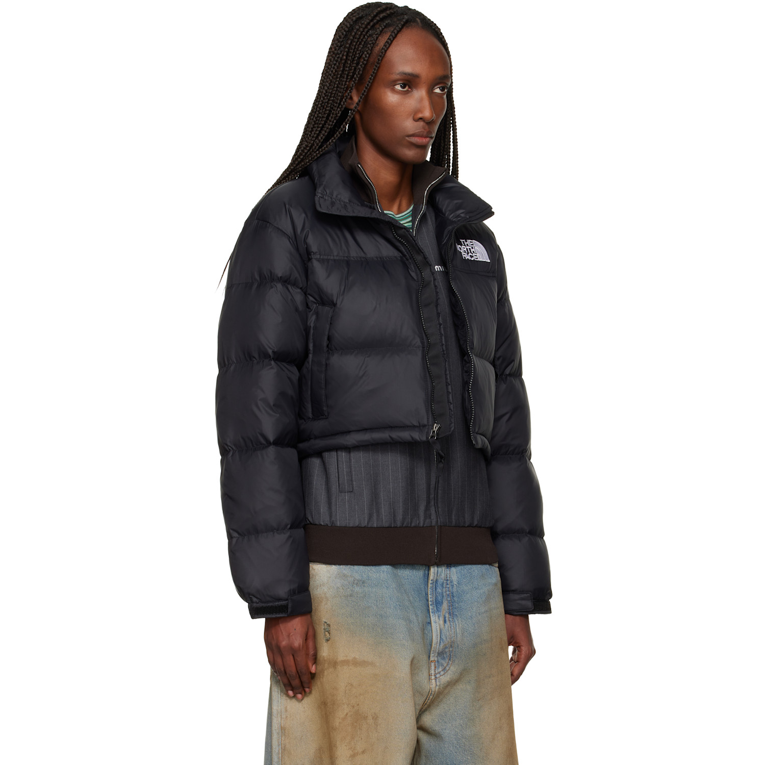  The North Face Black Nuptse Short Down Jacket 