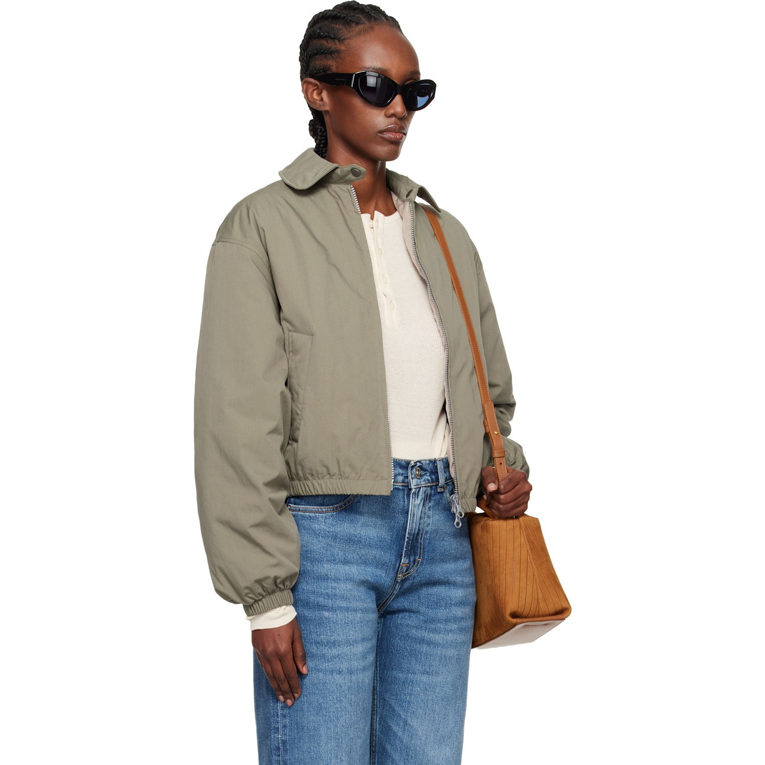  Our Legacy Khaki Cropped Avenue Puffa Jacket 